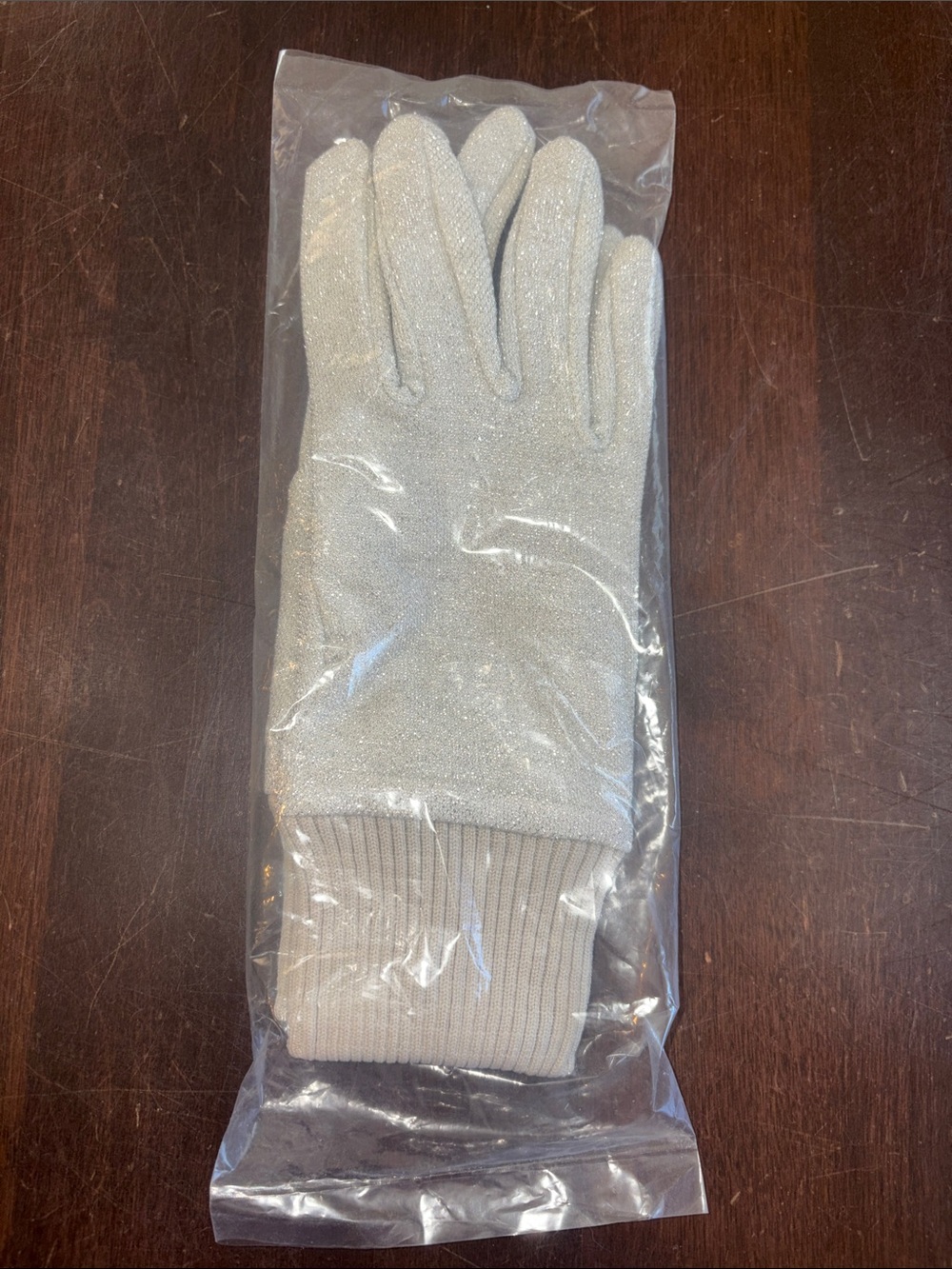 Gold Sparkle Knit Women's Gloves